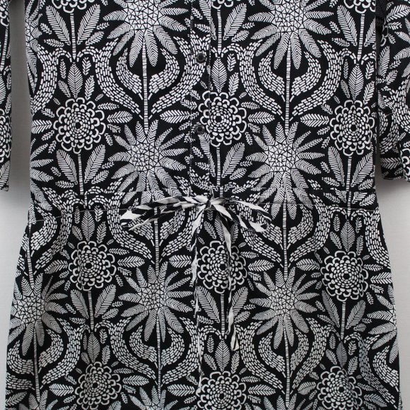 Hatley Black & White Drawstring Dress - Picture 4 of 16